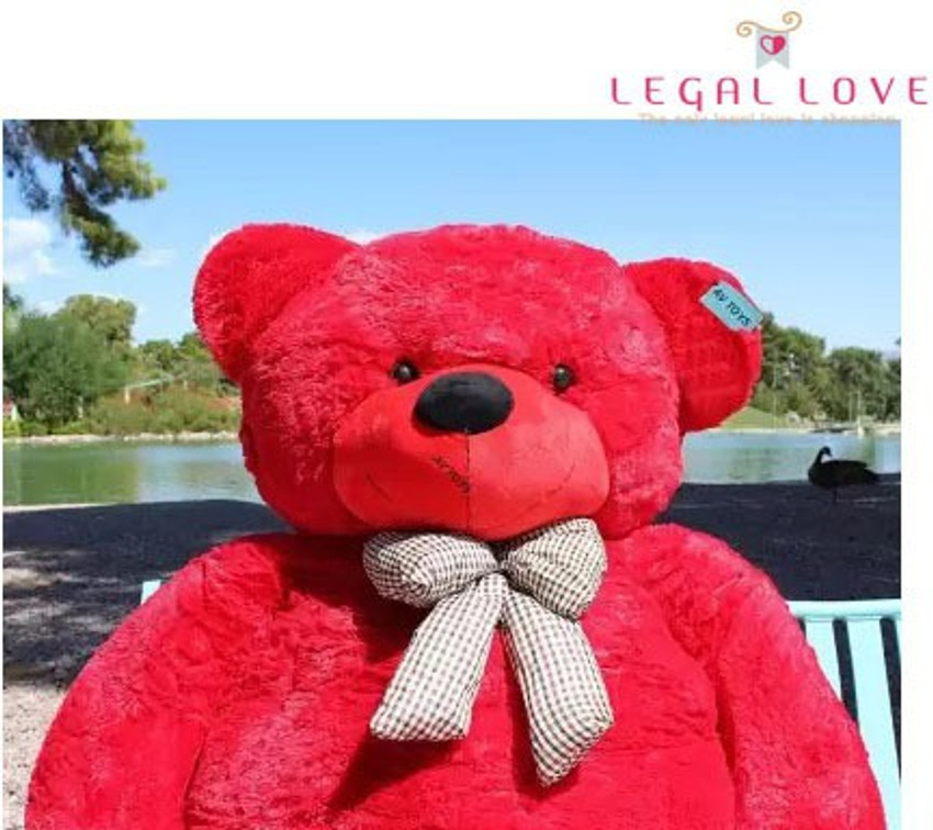 Giant red sales teddy bear