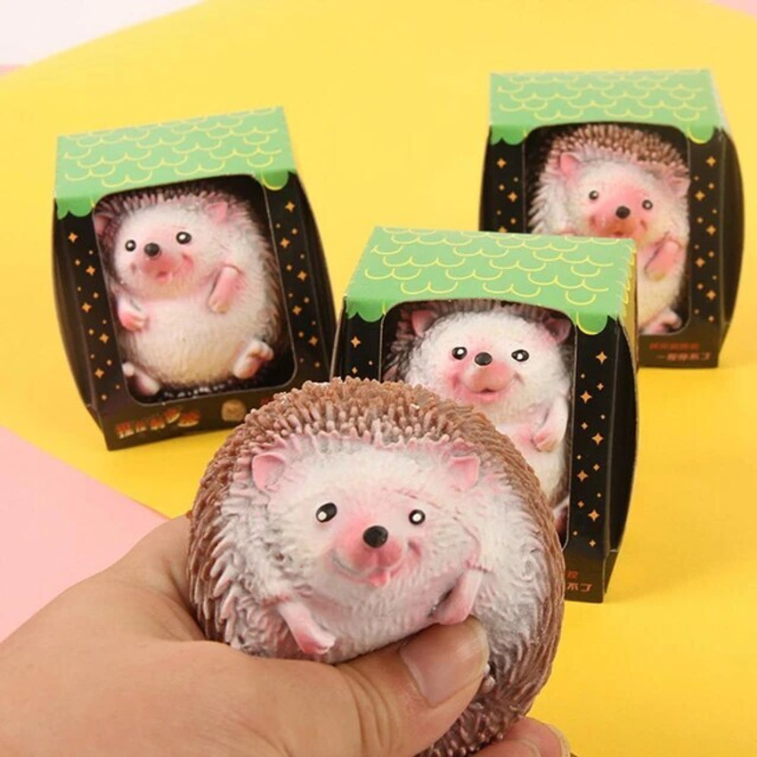 Raregets Squishy Stress Relief Hedgehog Toy Stress Buster for Kids Adults Fidget Toy 9.6 cm Squishy Stress Relief Hedgehog Toy Stress Buster for Kids Adults Fidget Toy