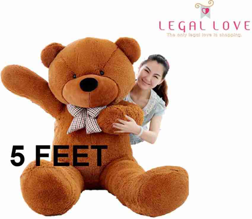 LEGAL LOVE Skin Friendly Teddy Bear for Girlfriend Birthday Gift Boy Girl Brown 5 Feet 60 inch Skin Friendly Teddy Bear for Girlfriend Birthday Gift Boy Girl Brown 5 Feet Buy Teddy Bear toys in