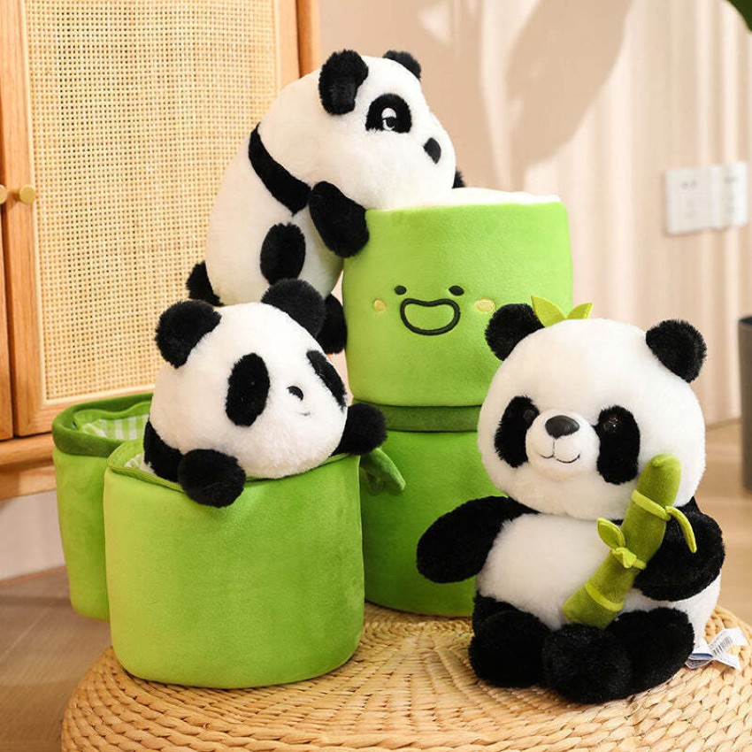 AN Teddy Cute Panda Plush Pillow Tube Bamboo Soft Stuffed Animal Funny Gifts for Kids 30 cm Cute Panda Plush Pillow Tube Bamboo Soft Stuffed Animal Funny Gifts for Kids