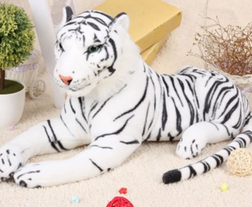 White Tiger-57cm. Wild Cat Tiger Cub Baby White Tiger Wild 