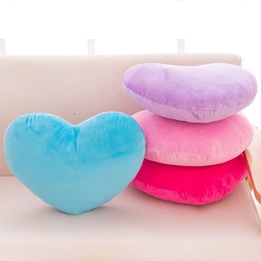 AVSHUB Heart Shaped Plush Throw Pillows Fluffy Decorative Pillows