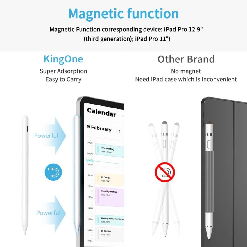 Black Fine Point Digital Active Stylus Pen Compatible with The Onn Android  10.1 Tablet