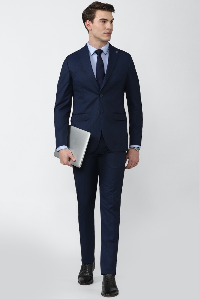 Peter England Elite Solid Blazer & Trousers Suit