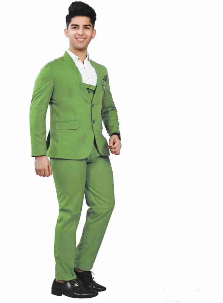 Red Shape 3 Piece Solid Men Suit Buy Red Shape 3 Piece Solid Men