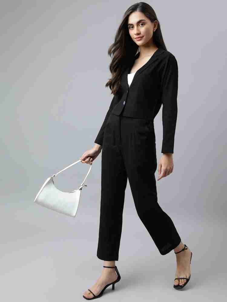 Women 3 Pc Blazer Coat Set (Blazer, Bustier and Pant) Co-Ord Suit