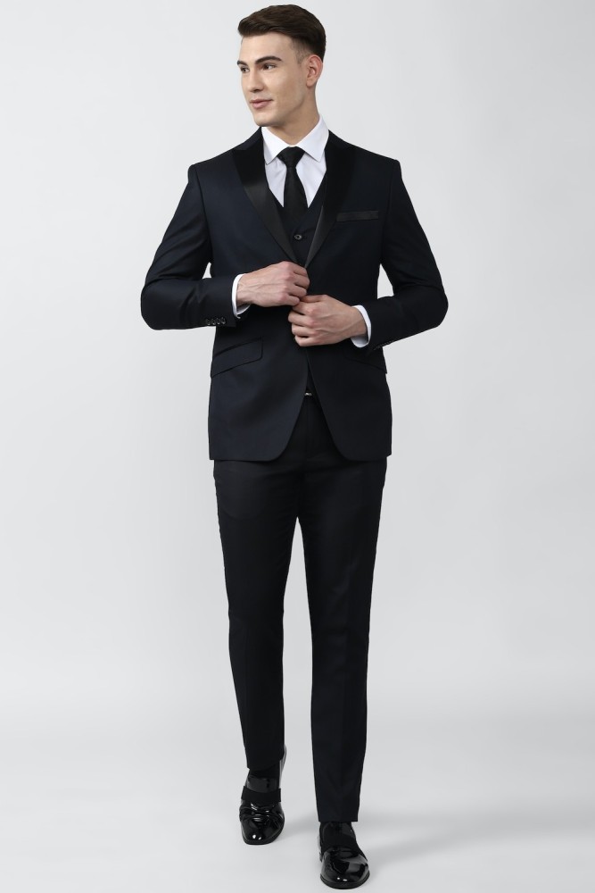 Peter England Elite Solid Blazer & Trousers Suit