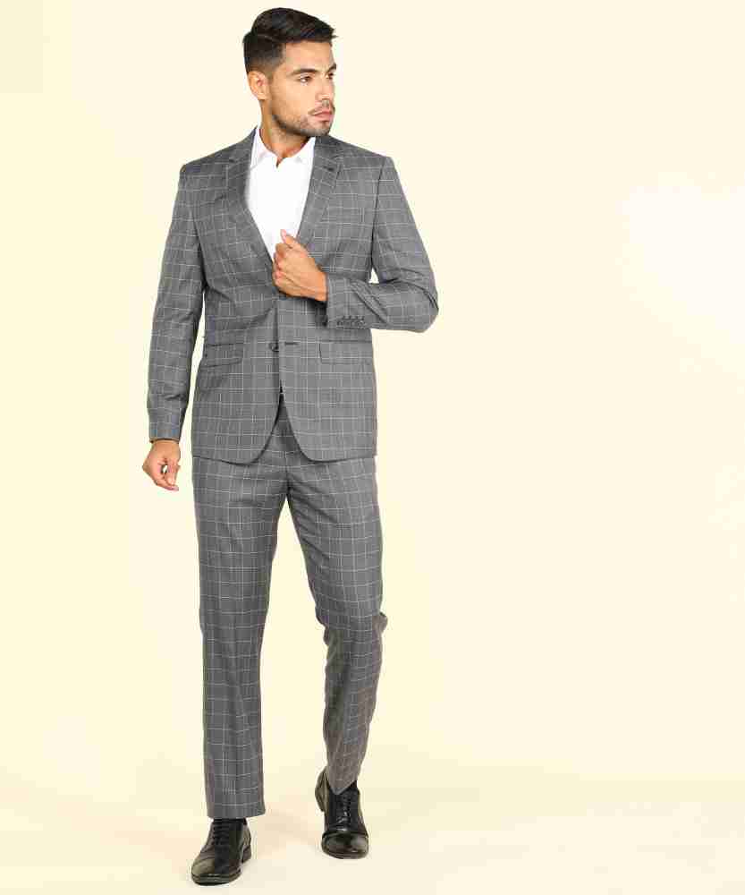 Louis Philippe Suits : Buy Louis Philippe Grey Two Piece Suit (Set of 2)  Online