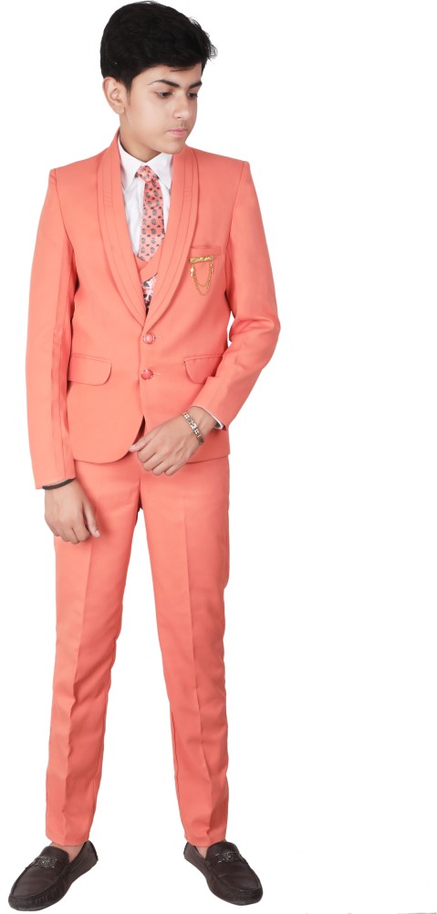 SEMINO 5 Piece Coat Pant Suit Set Solid Boys Suit - Buy SEMINO 5 Piece Coat  Pant Suit Set Solid Boys Suit Online at Best Prices in India