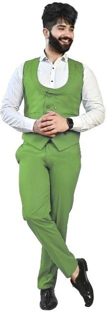 Green colour coat shop pant 3 piece