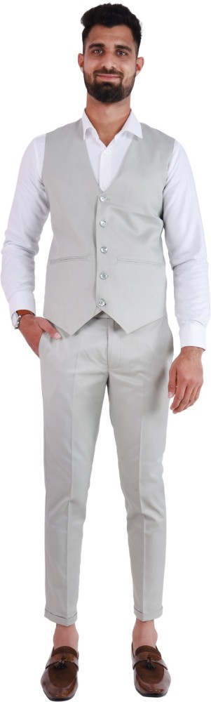 Buy Mens Singlebreasted Waistcoat and Trousers Linen Suit Set Online in  India  Etsy