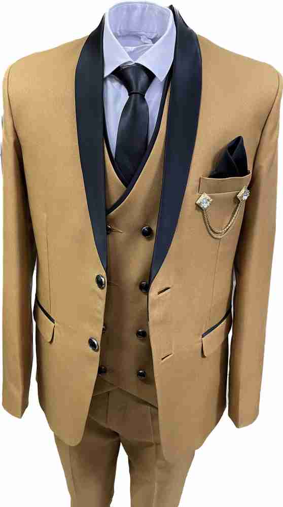 ShubhVivah SOLID THREE PIECE COAT PANT Solid Men Suit - Buy