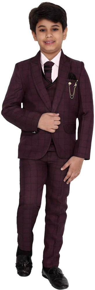 Fourfolds 5 Piece Coat Suit Checkered Boys Suit Buy Fourfolds 5