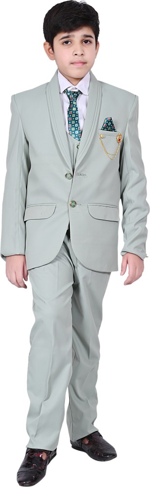 SRN FASHION 5 PIECE COAT SUIT Solid Boys Suit - Buy SRN FASHION 5 PIECE COAT  SUIT Solid Boys Suit Online at Best Prices in India