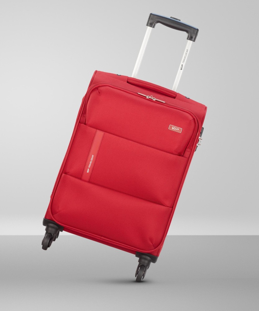 VIP Widget 58 Softbody Trolley Bag Cabin Suitcase 4 Wheels 22 inch Red Price in India Flipkart