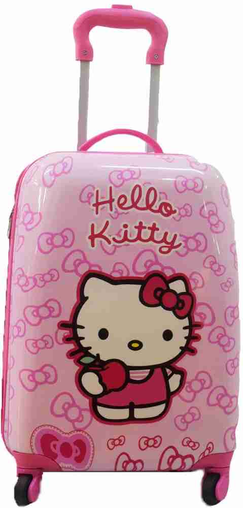 Stela Hello Kitty Luggage Wheels Non Breakable Kids Suitcase with Travel Trolley Bag Cabin Check in Set 4 Wheels 16 inch pink Price in India Flipkart