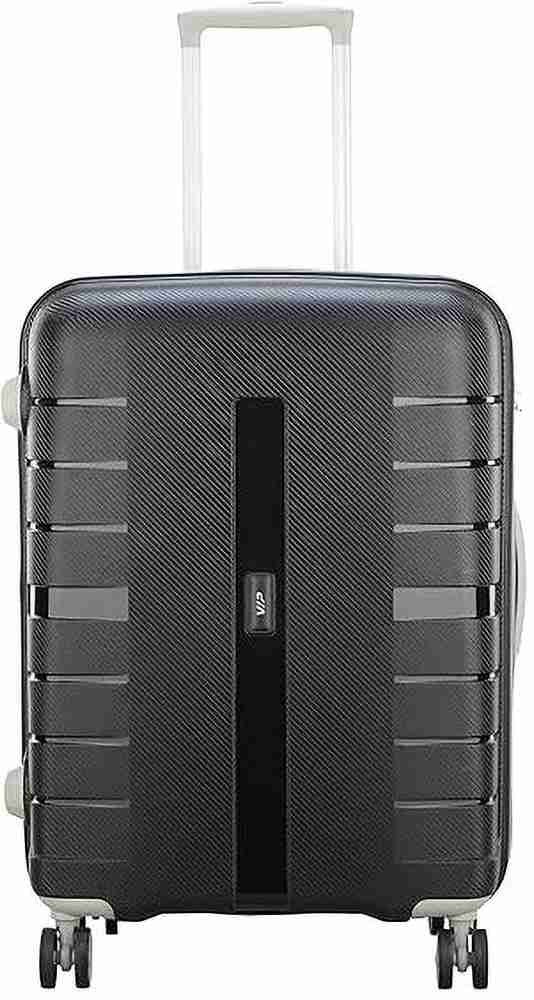 VIP Voyager 67 Hardbody Trolley Bag Check in Suitcase 8 Wheels 26 Inch Jet Black Price in India Flipkart