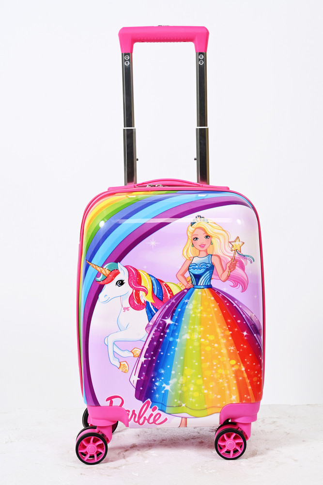 Harsehaj Products Rainbow Unicorn Printed Pattern Suitcase Kids Trolley Bag Cabin Suitcase 4 Wheels 16 inch Pink Price in India Flipkart