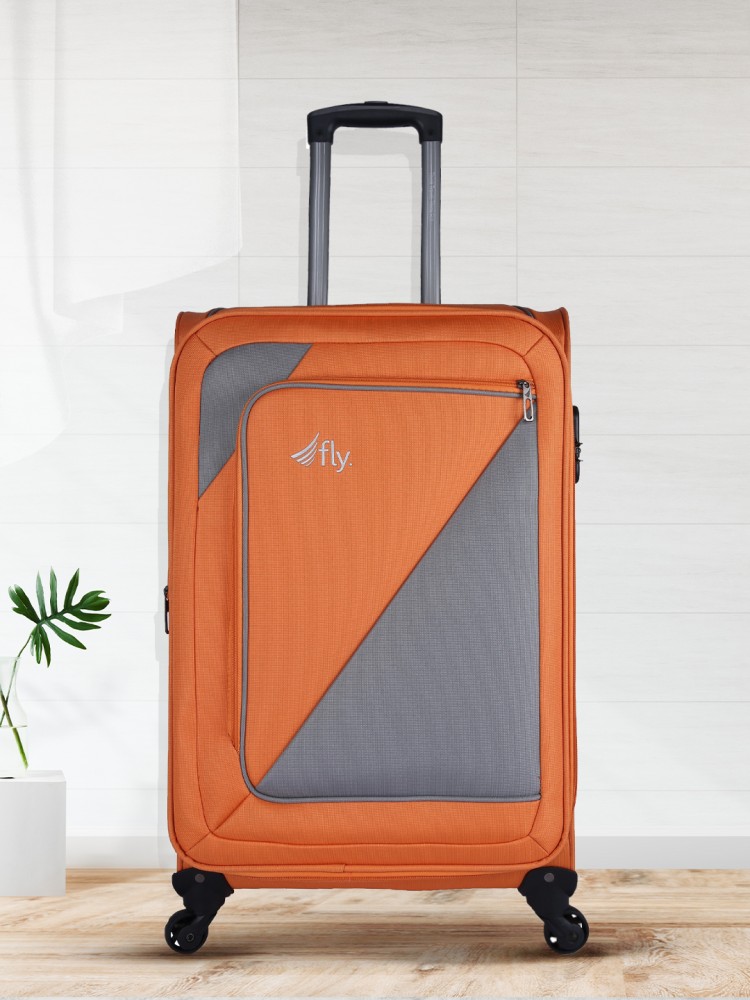 Orange cheap spinner luggage