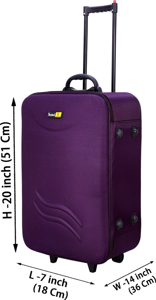 SKYLINE Travel Suitcase 20 Inch Trolley Bag Suitcase Bag Number Lock With 3 Wheels For Cabin Suitcase 3 Wheels 20 inch Purple Price in India Flipkart