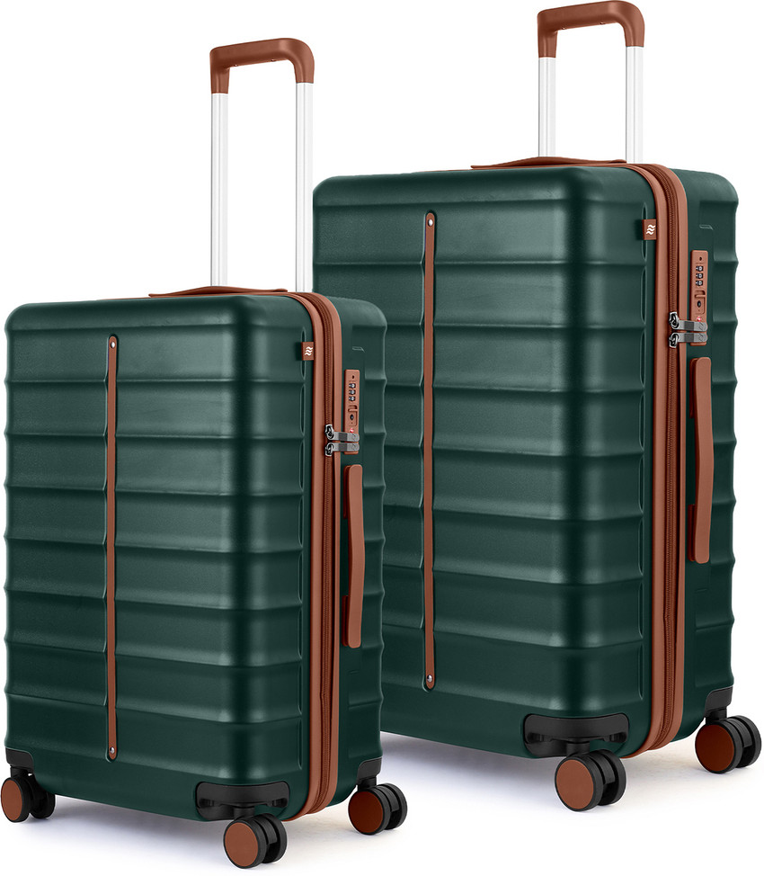 24 Inch Medium Suitcase - Softside Expandable Spinner Luggage, 69L Capacity, 8 Wheels