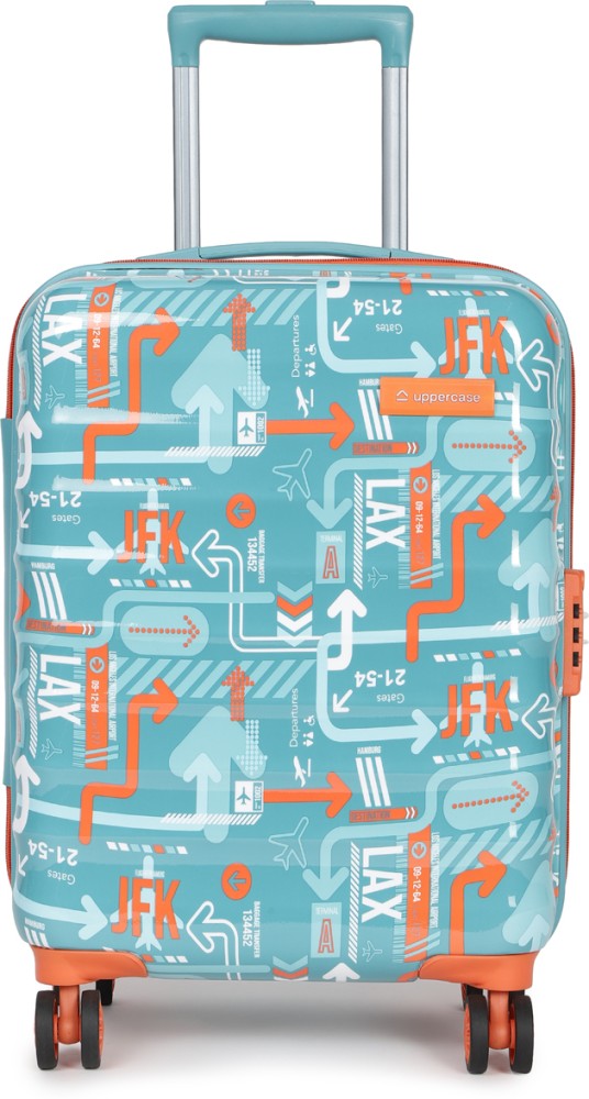 Blue Hard Travel Suitcase  cabin trolley bags - uppercase