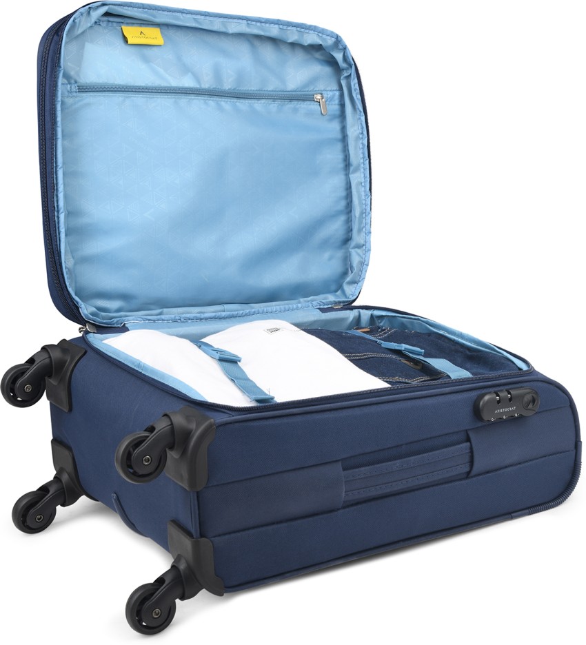 ARISTOCRAT APACHE 4W STROLLY (H) 55 BLUE Cabin Suitcase 4 Wheels