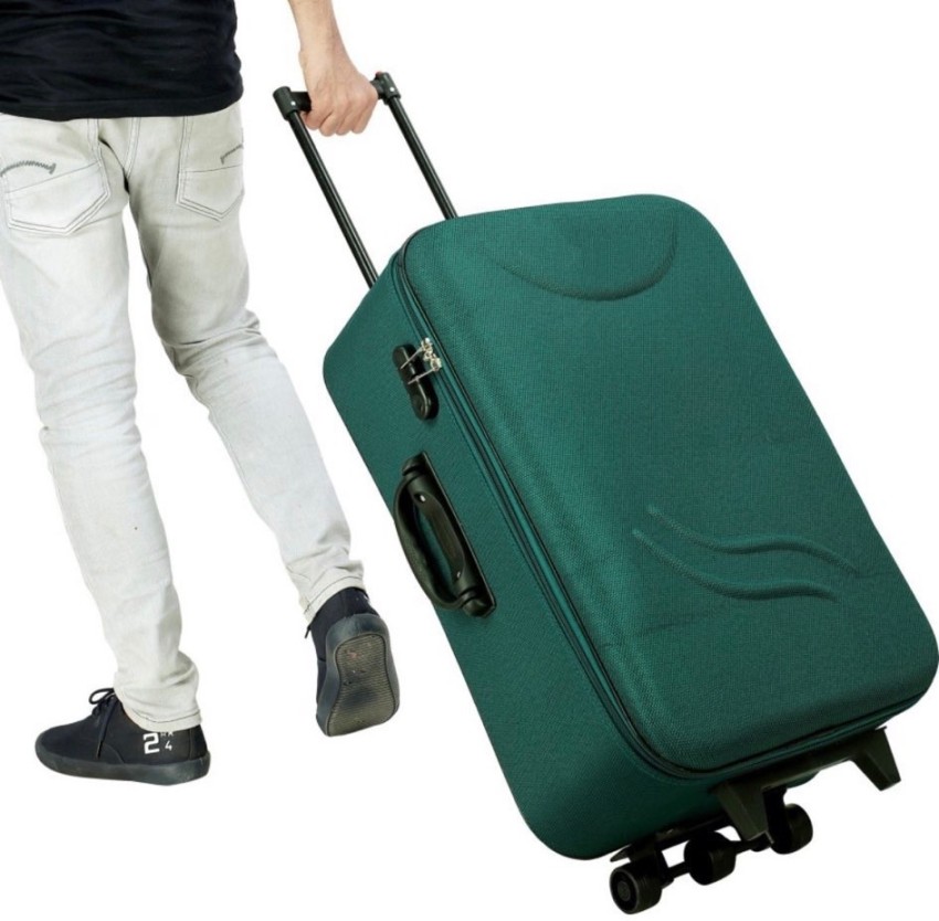 SMART Elite Travel Trolley Bag Anti-scratch Trolley Suitcase Combo (Size 20, 24) Cabin & Check-in Set - 24 inch GREEN - Price in India
