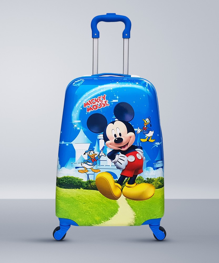 GOCART Polycarbonate Kids 360 Degree Rotating Wheels Travel Trolley Bag Cabin Suitcase 4 Wheels 18 inch