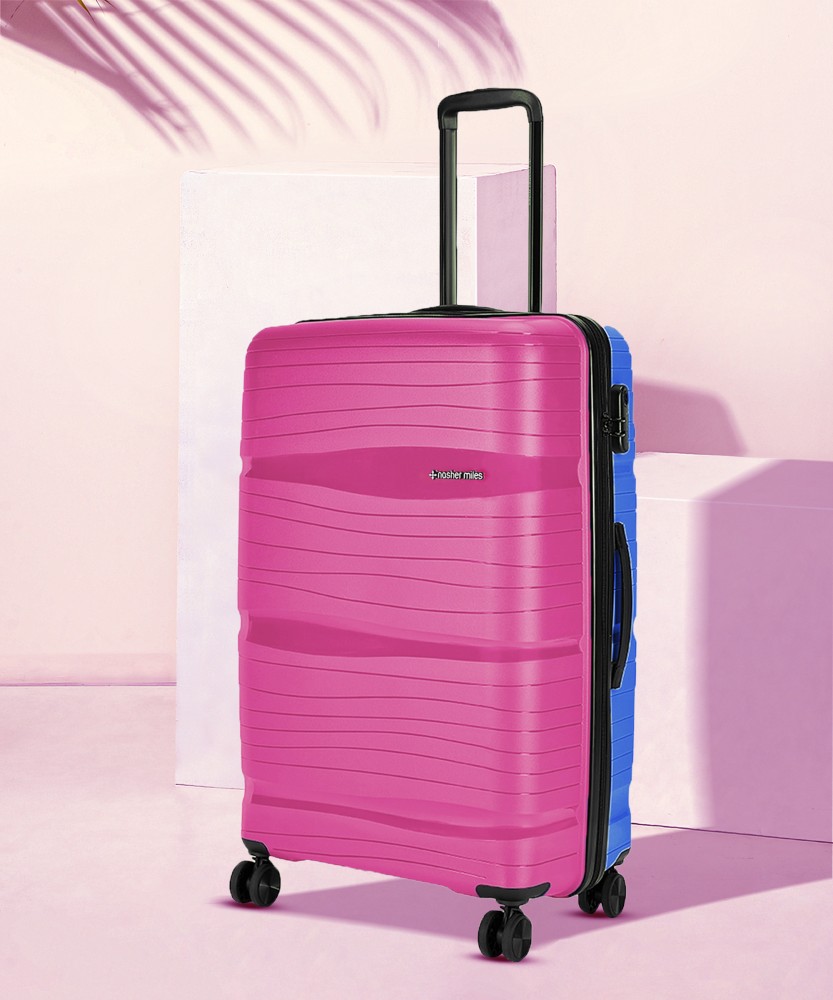 Pink and 2024 blue suitcase