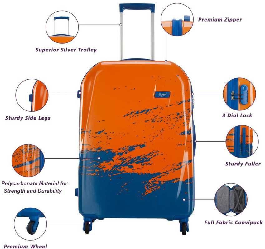 Skybags trolley online size chart