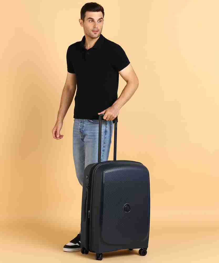 DELSEY Belmont Plus 55 Cm Polypropylene 4 Double Wheel Blue Expandable Hard Suitcase Expandable Cabin Suitcase 4 Wheels 22 inch Blue Price in India Flipkart