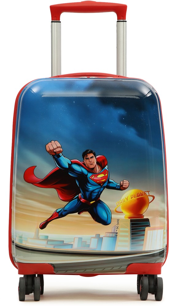 YAYAVAR SUPERMAN OFFICIAL MERCHANDISE KIDS TROLLEY 5 Years International Warranty Cabin Suitcase 8 Wheels 20 inch RED Price in India Flipkart