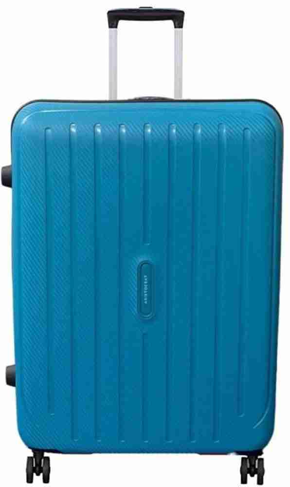 VIP Coral Trolley bag TSA Lock Antitheft Zipper with 8 wheel Size Medium Check in Suitcase 4 Wheels 24 inch Blue Teal Price in India Flipkart