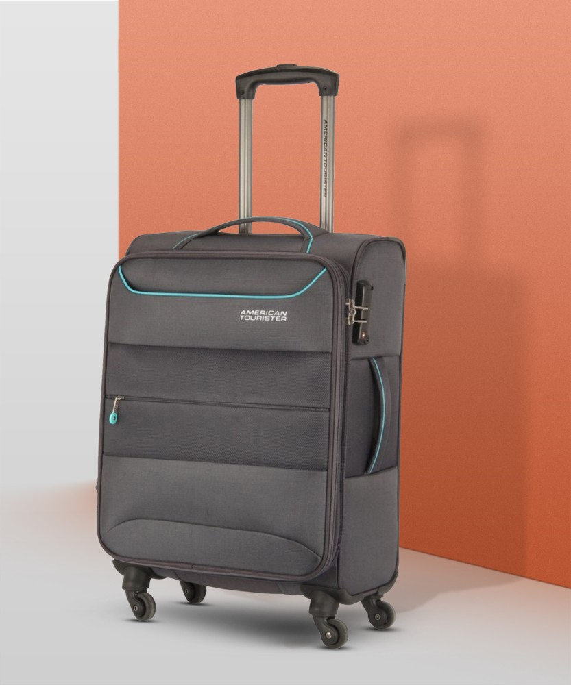 AMERICAN TOURISTER Atlantis Spinner Soft Trolley Check in Suitcase 4 Wheels 27 inch Charcoal Price in India Flipkart