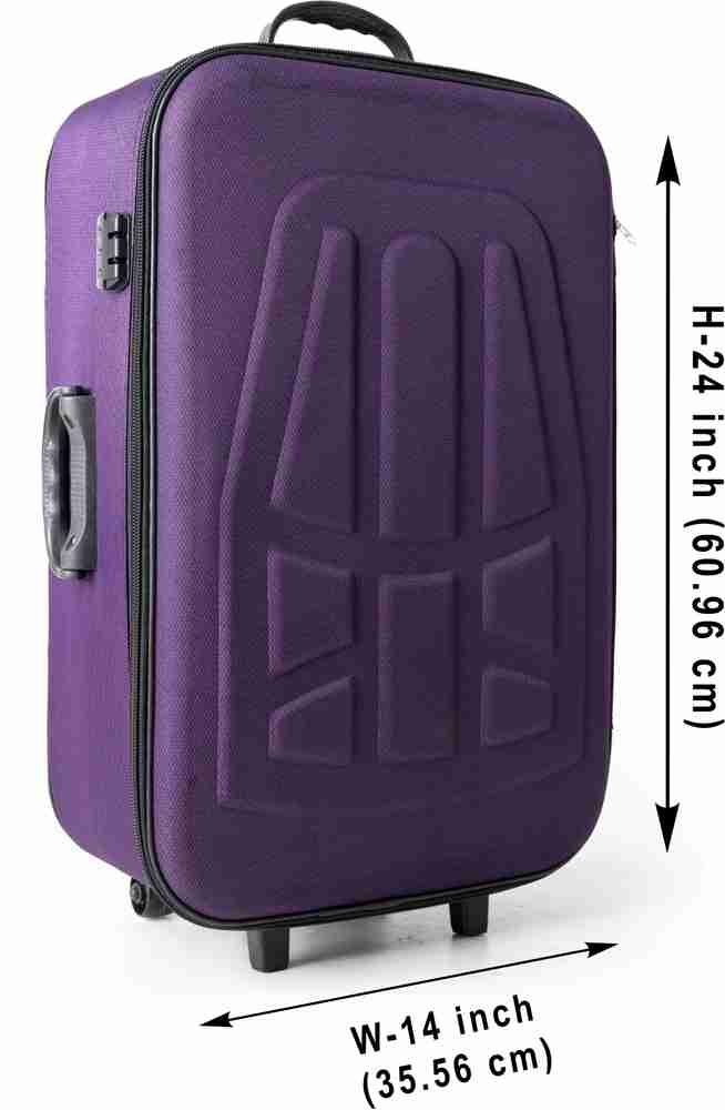 rk collection Suitcase bag big size Expandable Cabin Check in Set 2 Wheels 24 inch PURPLE Price in India Flipkart