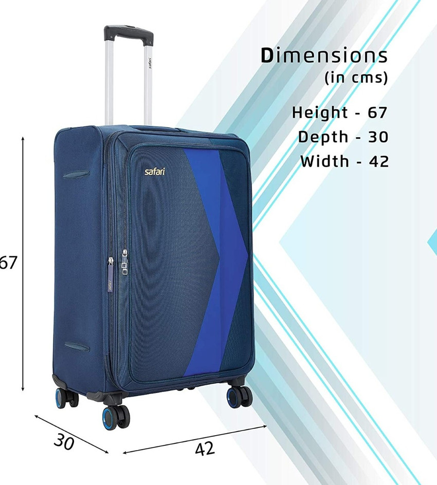 SAFARI Rapid 67 cm Medium Size 24 inch 8 Wheel Soft Luggage