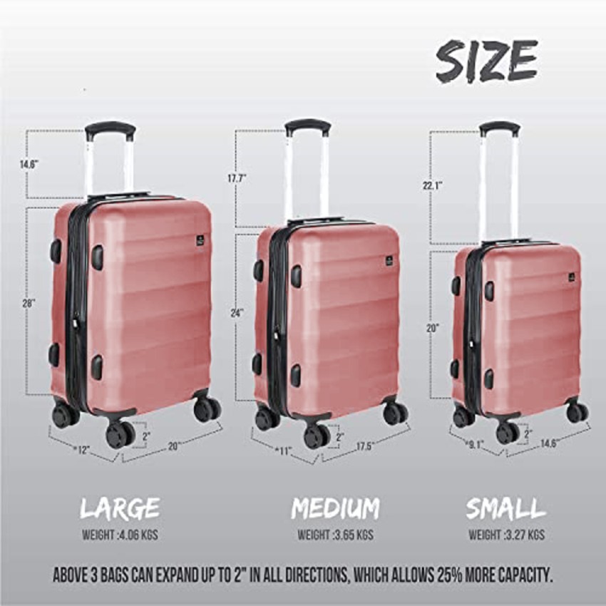 Buy Assembly Hard Body Set of 2 Luggage Trolley  Small Cabin 54 cm   Large Checkin Suitcase 74 cm  Desert Ivory Online at Best Prices in  India  JioMart