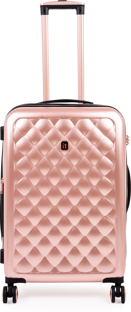 It Luggage Fashionista Glossy 1646A Metallic Rose Gold Expandable Hardsided 8 Wheel Trolley Expandable Check in Suitcase 8 Wheels 24 inch Metallic Rose Gold Price in India Flipkart