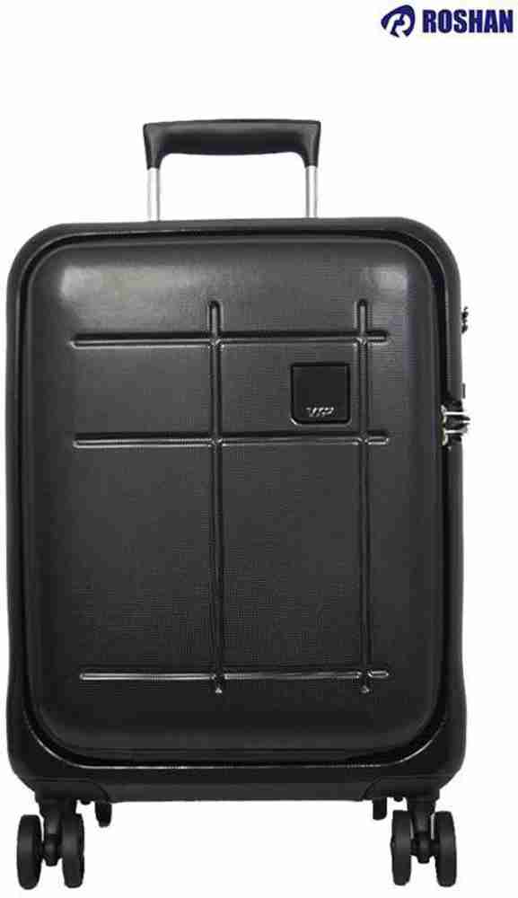 VIP ZORRO PRO 55 BLACK (SMALL ) CABIN SIZE WITH LAPTOP AND TABLET  COMPATIBLE Cabin Suitcase 8 Wheels - 22 inch