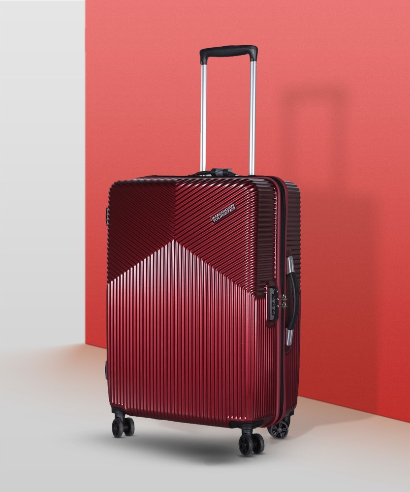 AMERICAN TOURISTER Armada Spinner Hard Trolley 69cm Red Check in Suitcase 4 Wheels 27 inch Red Price in India Flipkart