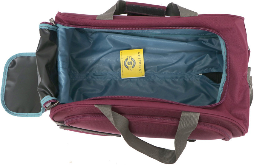 ARISTOCRAT Expandable DUFFEL TROLLEY BAG WITH ANTI THEFT ZIPPER 65CM Duffel With Wheels Strolley WINE Price in India Flipkart