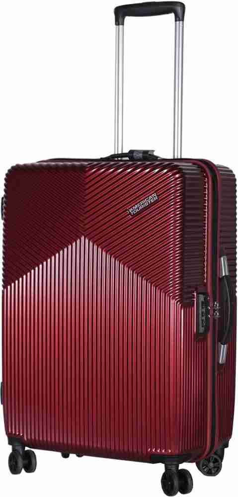 AMERICAN TOURISTER Armada Spinner Hard Trolley 69cm Red Check in Suitcase 4 Wheels 27 inch Red Price in India Flipkart