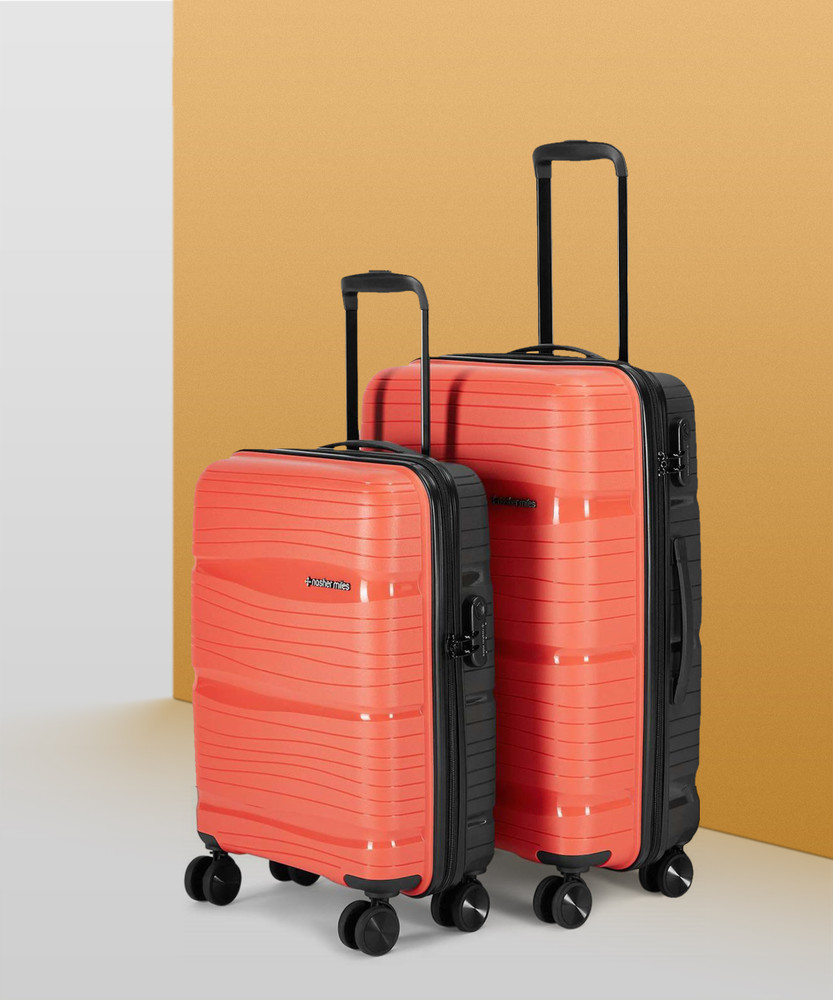 Orange suitcase set outlet
