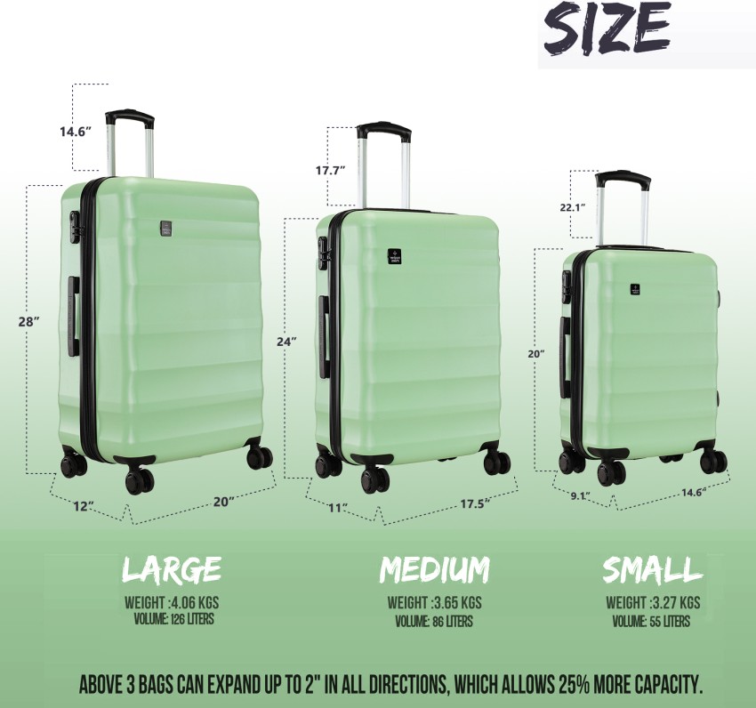 NASHER MILES Rome Expander Hard Sided Luggage Set of 2 