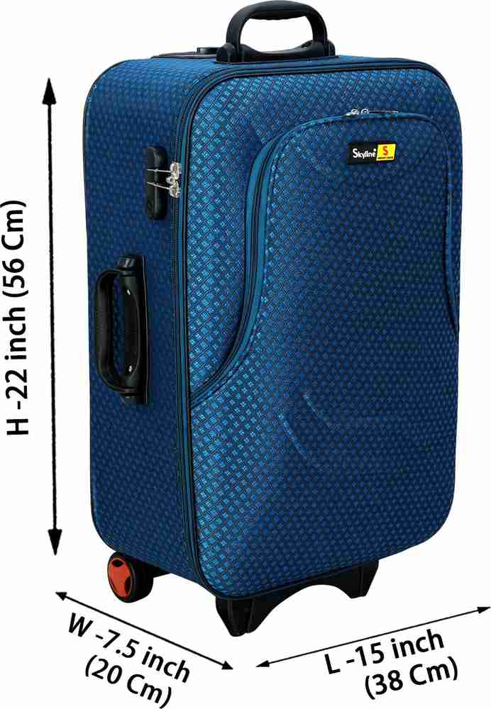 SKYLINE 22 Inch Travel Trolley Bag Suitcase Number Lock With 2 Wheels For Men and Women Expandable Cabin Check in Set 2 Wheels 22 inch Green Price in India Flipkart