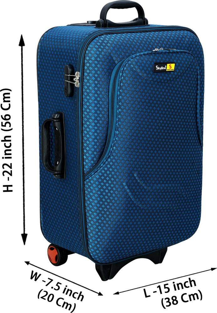 SKYLINE 22 Inch Travel Trolley Bag Suitcase Number Lock With 2 Wheels For Men and Women Expandable Cabin Check in Set 2 Wheels 22 inch
