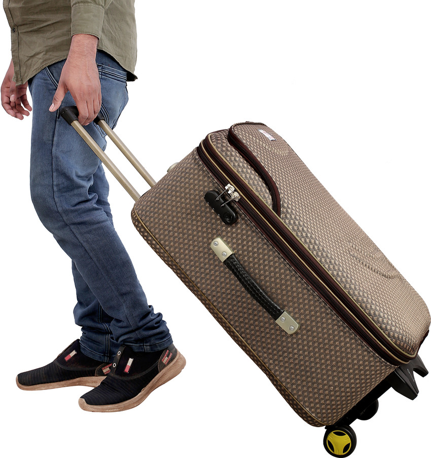 Zoya Travel Suitcase Bag with Wheels for Men and Women Number Lock Available Cabin Suitcase 2 Wheels 20 inch BROWN Price in India Flipkart