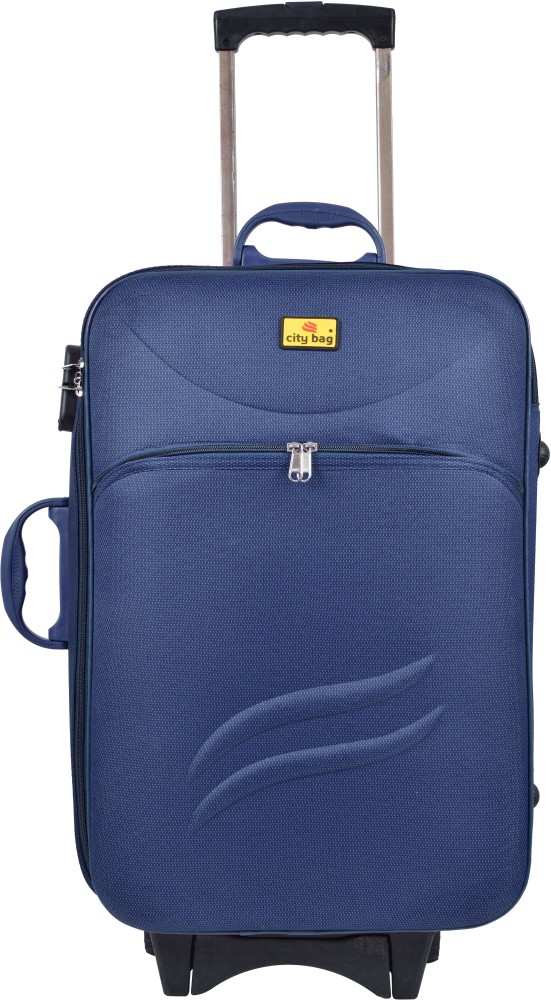 CITY BAG Small cabin lugggage bag(51cm)travel bag trolley,number lock  Expandable Check-in Suitcase - 20 inch BLUE - Price in India