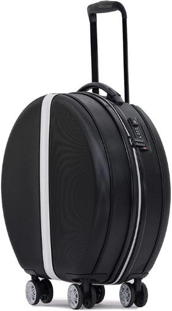 Round luggage cheap with wheels